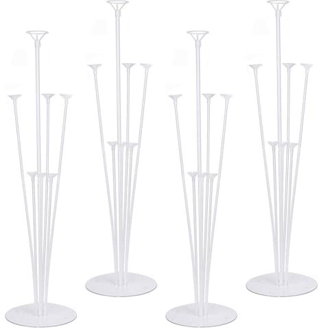 4PCS Ballon Stick Halter Transparente Ballonsticks Luftballons Ständer HalterDesktop Ballonständer Dekoration für Party Feier