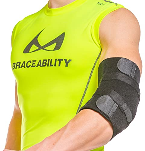 BraceAbility Cubital Tunnel Syndrome Brace - Ulnar Nerve Padded Elbow Splint for Sleeping and Daytime Support for Radial Neuropathy and Nerve Entrapment Treatment Pain-Relief and Recovery (Universal)