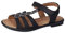 RICOSTA Mädchen Riemchensandalen ANA, Kinder Sandalen, Weite: Mittel, Sandaletten, Sommersandalen, bequem, flach, Sommerschuhe, schwarz (090), 40 EU