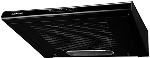 Concept OPP1060bc Dunstabzugshaube 60cm mit Beleuchtung und 3 Leistungsstufen Unterbauhaube 175 m3 Abluft/Umluft-Funktion Black