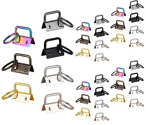 35 Pezzi Portachiavi Hardware, 25mm Clip di Coda in Metallo Hardware, Hardware per Cinturino Portachiavi per Braccialetto Fai da Te, Cinturino in Tessuto