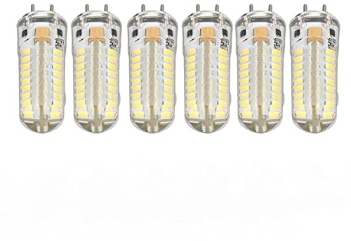Fafeicy Bombilla Pequeña, 6pcs 7W AC DC12V Bombilla Led GY6.35 Portalámparas 700lm 72 LEDs Bombilla Led de Maíz de 360 ​​grados para Lámparas Colgantes Lámparas de Techo, Bombillas Led (Luz blanca)