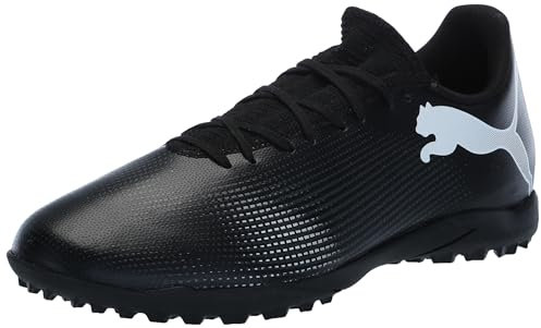 PUMA Herren Future 7 Play Turf Trainer Soccer Cleats Sneaker, Schwarz/Weiß, 39 EU