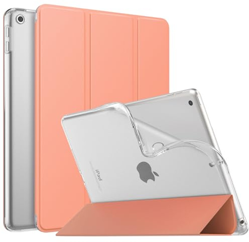 MoKo Smart Case for iPad 9th/8th/7th Gen 2021/2020/2019, Apricot Orange