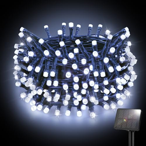 FFZZKJ Solar String Lights Outdoor Garden 120LED 12M 40FT Garden Lights Solar Powered Waterproof 8 Modes for Patio/Yard/Tree/Gazebo/Terrace/Party/Wedding - Cold White