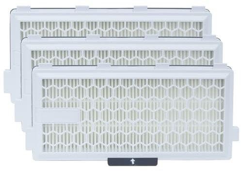 3x HEPA AirClean Filter für Miele Staubsauger, kompatibel mit Complete C2/3, Compact C1/C2, S8340, S4000, S5000, S6000, S8000 Serie, SF-HA 50 Ersatzfilter