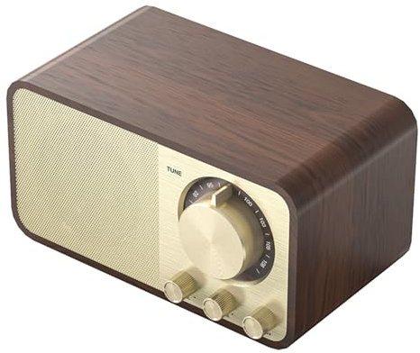 Milgeo Nostalgie Radio, Retro Radio mit Bluetooth | USB | SD Karten Slot | FM/AM | Musikanlage Retro Style | Stereoanlage |