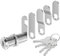 VOCIBO® Candado para buzón, 4 llaves, viene con 5 placas de cerradura diferentes, cerradura de buzón de 40 mm, cerradura de taquilla, diámetro 18 mm, cerradura de palanca para buzones y puertas de