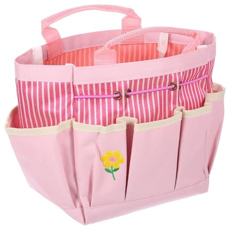 QUARKZMAN Borsa Attrezzi Giardino 13.19 x 3.94 x 9.65 Grande Borsa Oxford Tasche Borsa Giardino Organizzatore Attrezzi Piante Conservazione Trasportatore per Esterni, Rosa