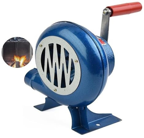 Fuelle para Barbacoa, Manivela Herrero Forja Soplador, Soplador De Barbacoa, Fuelle De Barbacoa, Fuelle De Chimenea, Soplador Manual para Chimenea, Carbón Vegetal, Camping, Barbacoa Cocina(120W)