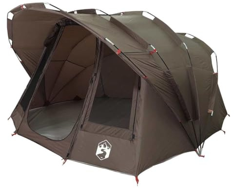 vidaXL Tenda da Pesca per 5 Persone Marrone Impermeabile, Tenda, Tenda da Esterno, Tenda Leggera, Tenda da Campeggio, Tenda da Giardino