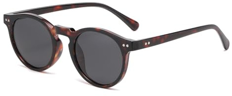 YAMEIZE Vintage Polarized Small Round Sunglasses - for Women Men Classic Style Tinted Round Glasses Shades UV400 Protection Driving Outdoor