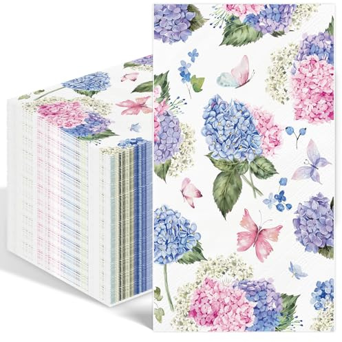50 stycken vårservetter, blomma födelsedag, pappersservetter med blommor, blommönster servetter, pappersservetter vår födelsedag dekoration bordsdekoration servetter