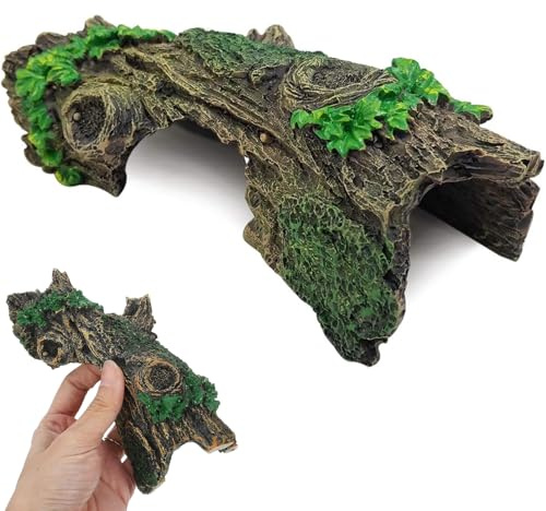 SIXHAOBU Decoracion Acuario 5 * 15.5 * 6.3CM Adorno para Acuario de Cueva Tronco Decorativa para Acuario Decoración de Resina Decoración Pecera para Pequeños Peces
