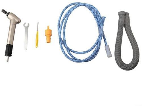 Feeshoppher MAG-121N - Kit de amoladora neumática de alta velocidad de metal con adaptador de 120 grados para trabajos de manualidades de piedra de vidrio, 52500 rpm