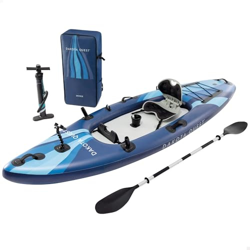 Intex Dakota Quest Sit-On-Top Kajak 68245NP (aufgeblasen, 320 x 89 x 20 cm)
