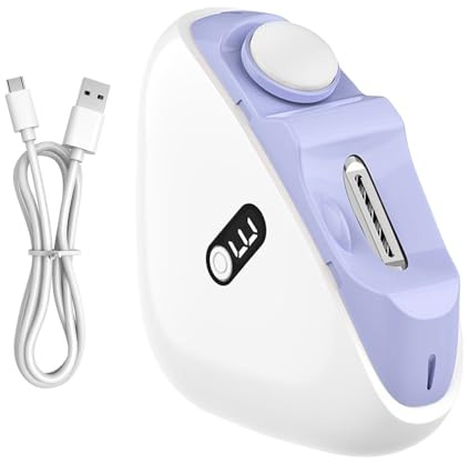 Hitburu Coupe-Ongles Automatique - Lime Polisseuse Rechargeable pour Ongles avec Lumière LED,Coupe-Ongles Rechargeable USB,Pour, Adultes, Seniors, Bébé et Soignants
