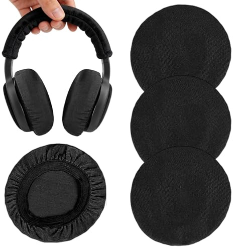 4 pcs Housses De Casque Extensibles Et Lavables pour Casque De 6 À 8.5 cm,Housse Casque Audio en Tissu Flexible pour Casque en Tissu Flexible, Protection Contre la Sueur pour Salle de Sport