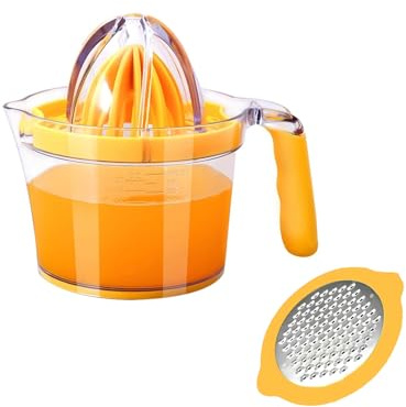 Prensa de cítricos manual con 4 funciones, extracción de jugos, ralladura, rebanado, trituración de ajo, exprimidor de de calidad alimentaria
