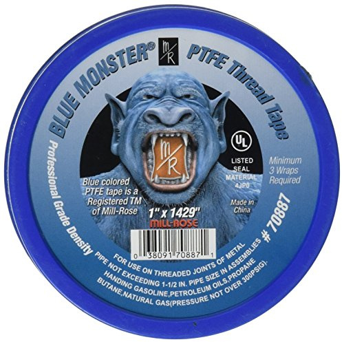 Millrose Blue Mill-Rose 70887 Monster PTFE Pipe Thread Sealant Tape, 1-Inch x 1429-Inches