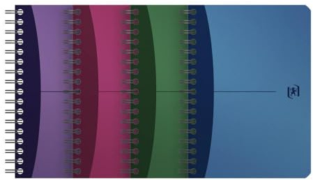 Oxford Spiralblock A6, kariert, Urban Mix, Spiral-Notizbuch, 4 Farben, 10 Stück