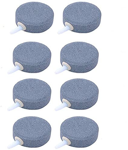 8 Stück Bubble Stein Aquarium,Air Stone Mineral Bubble Diffusor Airstones für Aquarium, Fish Tank Diffusor Sauerstoff rund 4 cmfür Aquarium Pumpe