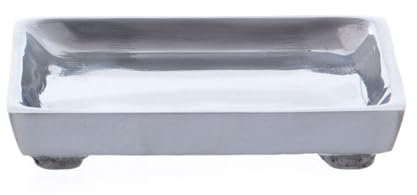 Holyart Portacandela Stile Moderno Quadrato ottone argentato 8 cm