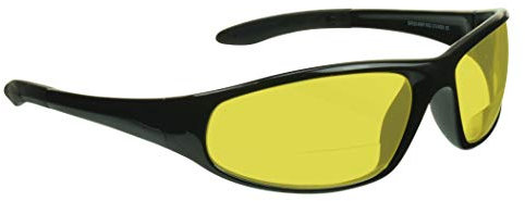 proSPORT Bifocal Safety Sunglass Reader +1.50 Z87 Yellow Night Vision Lens Men Women Work Sport Wrap-Around