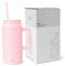 Simple Modern Becher mit Griff und Trinkhalm | Großer isolierter EdelstahlWasserkrug | Geschenke für Frauen und Männer | Trek Sammlung | 1480ml | Blush