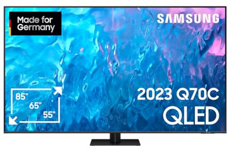Samsung QLED 4K Q70C 85 Zoll Fernseher (GQ85Q70CATXZG, Deutsches Modell), Quantum Prozessor 4K, Motion Xcelerator Turbo+, Quantum HDR, Smart TV [2023]