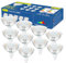 AVACOM GU5.3 LED,MR 16 LED Blanc Chaud,LED 12V GU5.3,Blanc Chaud 2700k,AC/DC12V 4.5W Lampe MR16 Remplace une Ampoule Halogène de 50W,120° Ampoule Led GU5.3,558LM CRI>90RA,Pas de Stroboscope,10 unités