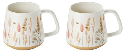 Teemando 2 x Mugg Smilla New Bone Kina, matt 0,35 l H 9,5 cm, Ø 7,5 cm