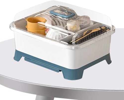 Égouttoir à couverts avec couvercle, égouttoir multifonction | Assiette de cuisine, porte-tasses, séchoir à linge pour bouteilles d'allaitement, boîte de rangement pratique