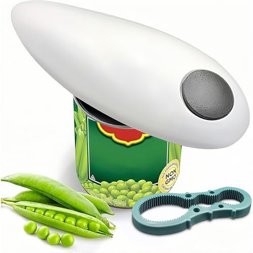 Cooks - Apriscatole elettrico professionale, ridefinisce la facilità di cottura per anziani e pazienti con artrite con funzionamento innovativo a mani libere e design One Touch (bianco)