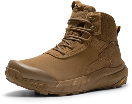 NORTIV 8 militärt taktiskt läder för män, Kojote, 39.5 EU bred