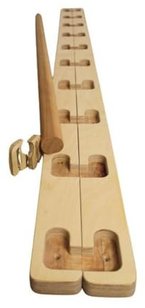 BearOnBar - Set completo di attrezzi ginnici in legno resistenti: barra stabile per dip e barra per trazioni fino a 145 cm - 10 livelli di regolazione dell'altezza per il telaio della porta.