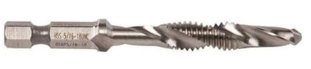 Greenlee Drill/Tap/Countersink Bit, 5/16-18X3 1/4