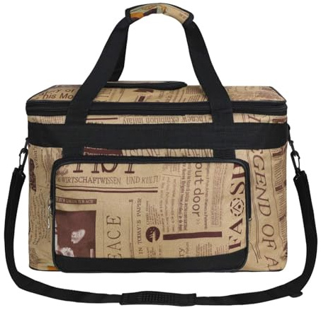 YJZQ Sac Besace pour Kit d'artist Portfolios Artiste Trousse géante pour Fournitures artistiques Sacoche Mallette Peinture Boîte Rangement rétro Style Journalistique