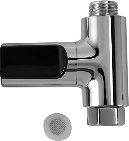 Jevina LED-Anzeige Duschthermometer, Wasserdurchfluss Selbstgenerierender Duschtemperaturmesser für die Babypflege