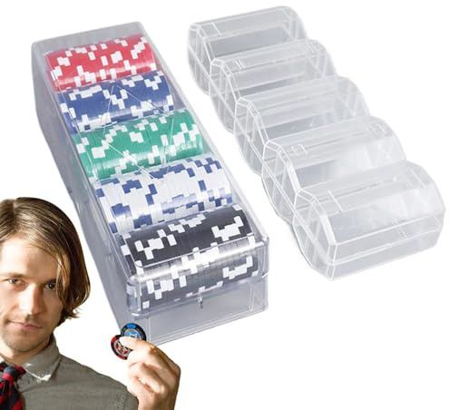 Pokerchips för räknare – professionella pokerchips pokerset | pokerchips set med aluminiumfodral för Texas Hold'Em Blackjack Card Club