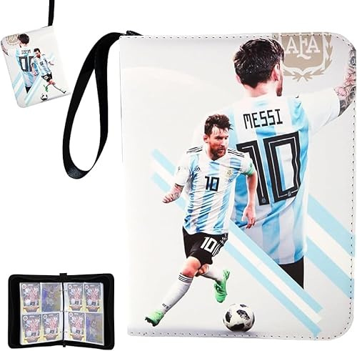 CLIUNT Football Card Binder, 400 Pockets Football Card Holder, Match Attax Binder, Trading Card Games Collection, Football Card Folder with Removable Sleeves (D)