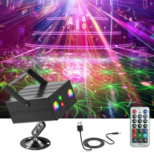 Festligt belysning, discolampor för DJ, facetter, stroboskoper, RGB/LED-projektorer, röststyrda fjärrkontroller. Perfekt för klubbar, barer, födelsedagsfester, biografer och scenbelysning.