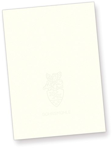 Gohrsmühle Briefpapier mit Wasserzeichen edel hochwertig (100 Blatt) DIN A4, 90 g/qm, naturweiß