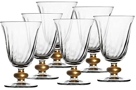 Pasabahce Set 6 Calici Acqua Sophia Cl 28 Trasparente/oro