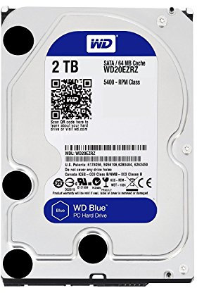 WD Blue 2TB Interne Festplatte (8,9 cm (3,5 Zoll)), SATA 6 Gb/s BULK WD20EZRZ