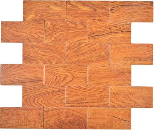Selbstklebendes Vinyl Holz Struktur Eiche Wand Mosaikfliese Mosaikmatte Mosaikplatte