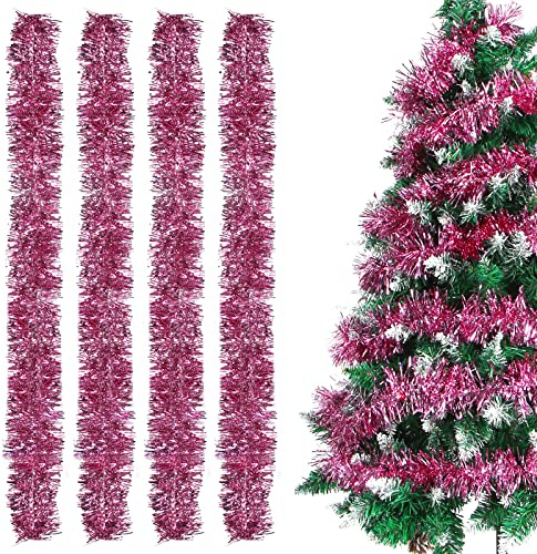 Bluelves Guirlande de Noël 4pcs 2m pour Sapin, Mariage, Anniversaire, Fête - Décoration Murs, Fenêtres - Rose