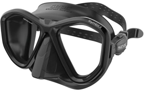 Seac Symbol, Made in Italy diving mask with two lenses and 3D buckle