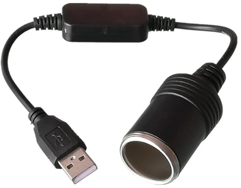 Spina USB A a 12 V per accendisigari da auto (max 8 W) per esterni, campeggio e viaggi