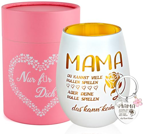 CLTPY Vindljus med Gravyr,Lykta med Gravyr present till mamma,Graverad Glaslykta som Mors dag gåva,en födelsedagspresent,Värmeljushållare är gåvor till speciella människor
